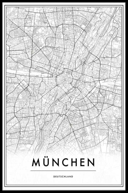  München Tyskland kortplakater