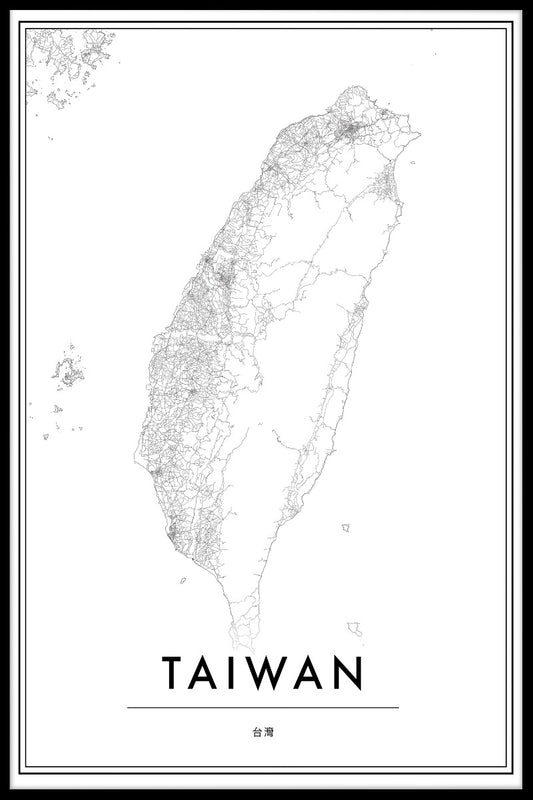  Taiwan karta plakat