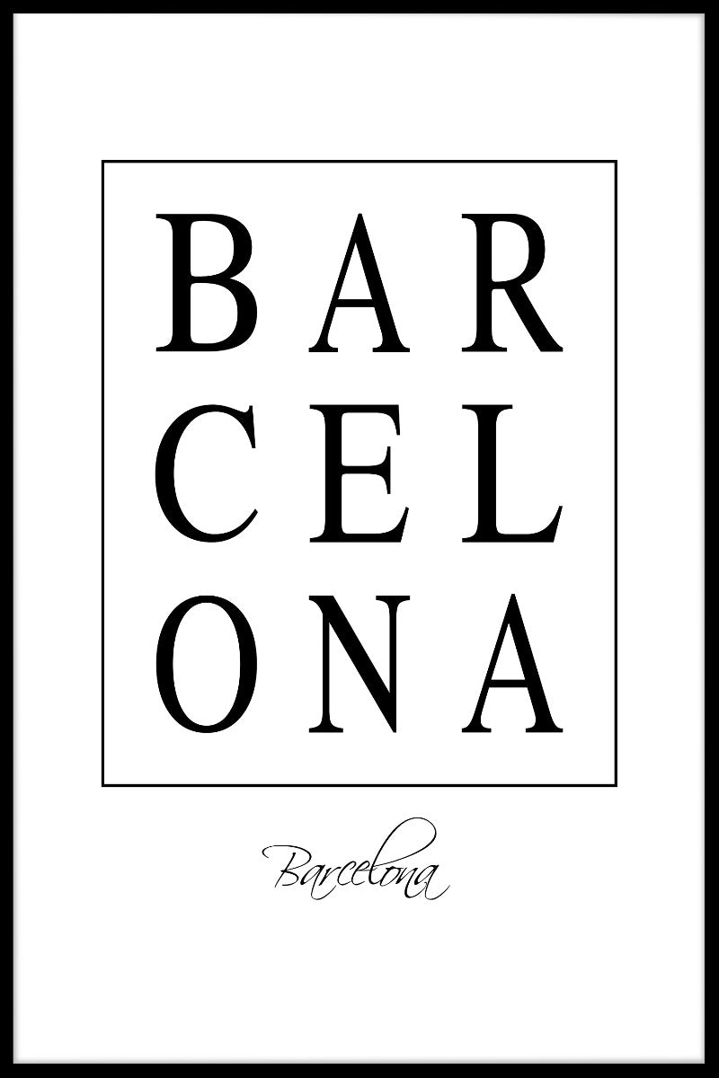  Barcelona Box Tekstplakat