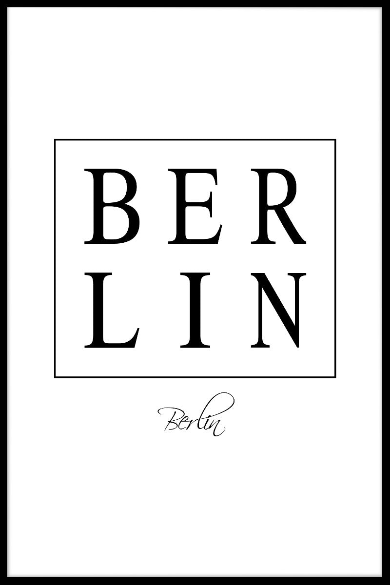  Berlin Box Tekst plakat