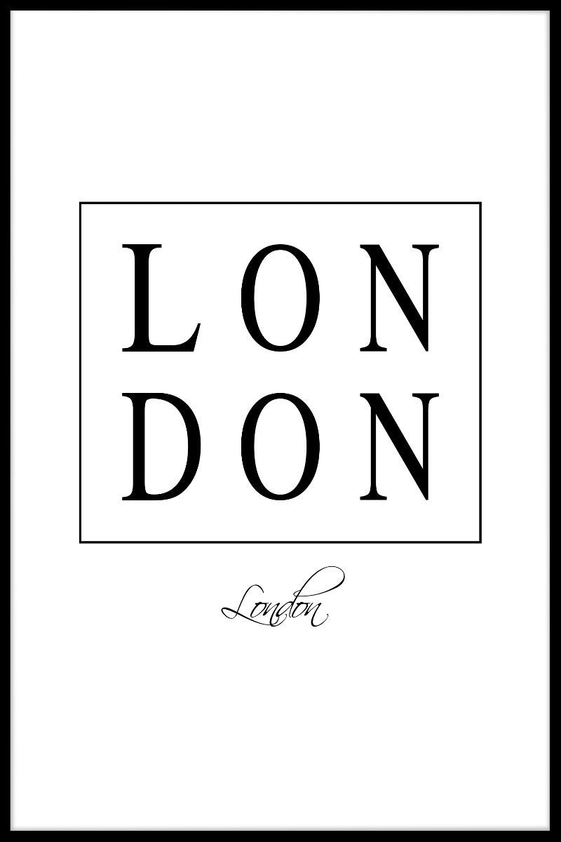  London Box Tekstplakat