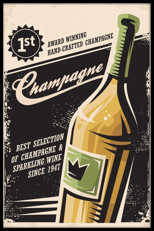  Champagne vintage plakat