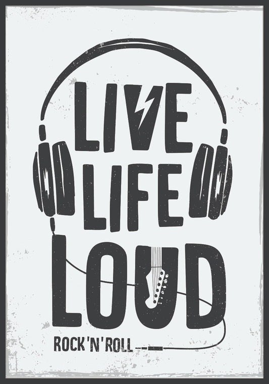  Lev livet høj musik plakat