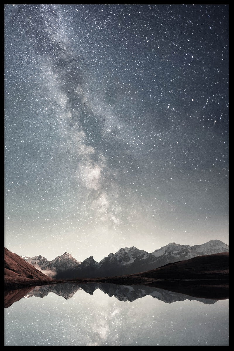  Stjernehimmel over søen plakat
