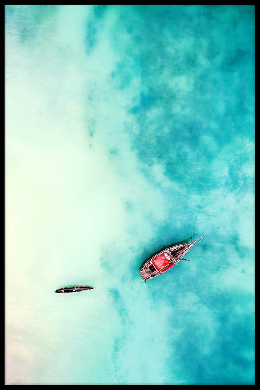  Luftfoto indsejling af tropisk båd