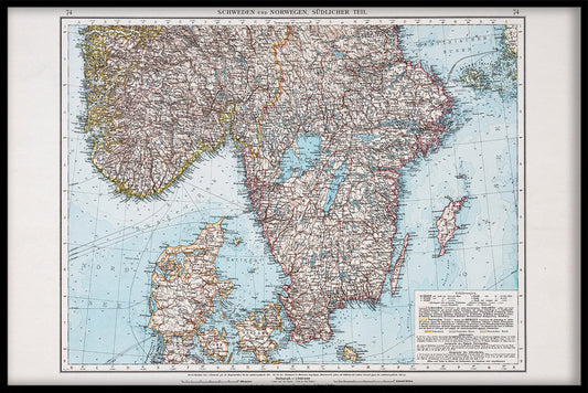  Skandinavien Karta 1896 N02 plakat