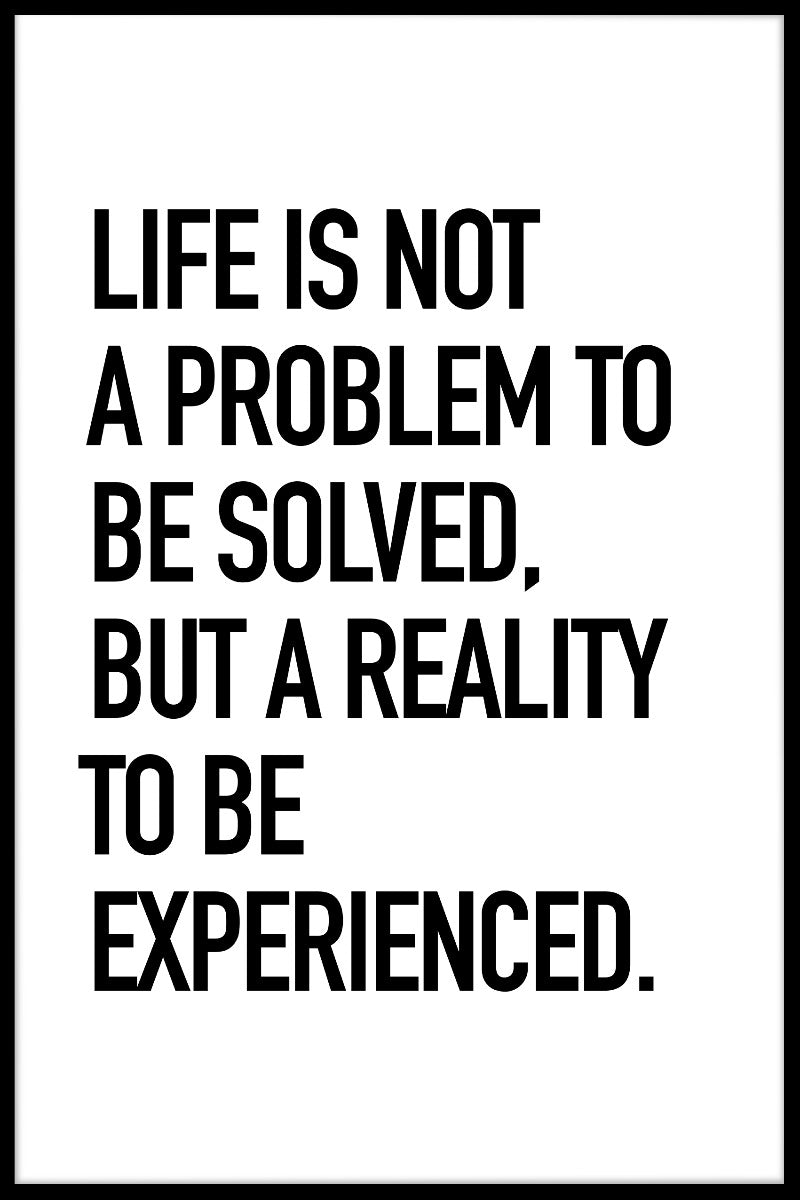  Livet er ikke et problem plakat
