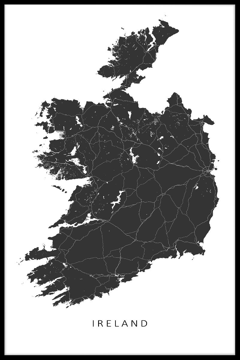  Elementer på kort over Irland
