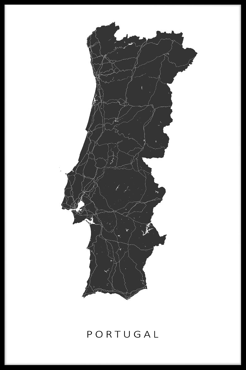  Portugal kort plakat