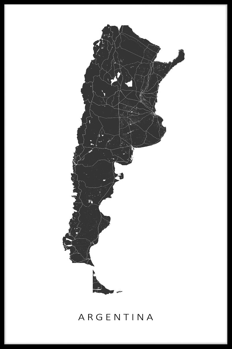  Argentina kartplakat