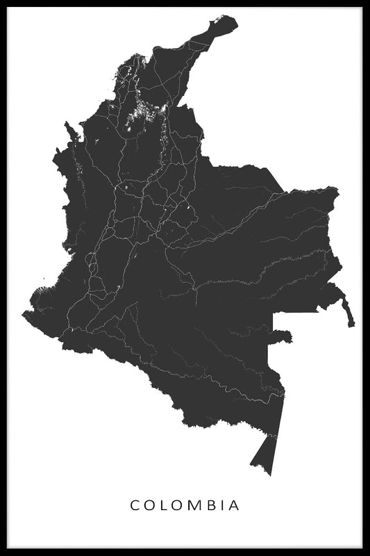  Colombia kartplakat