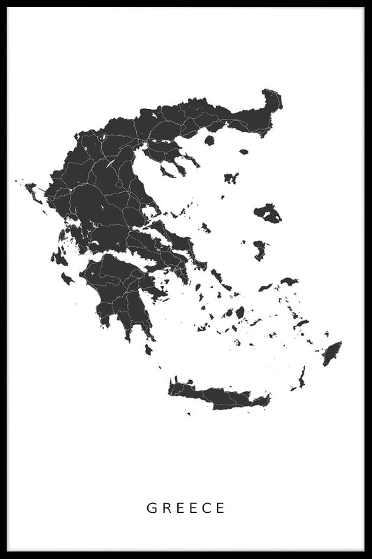  Grekland karta plakat
