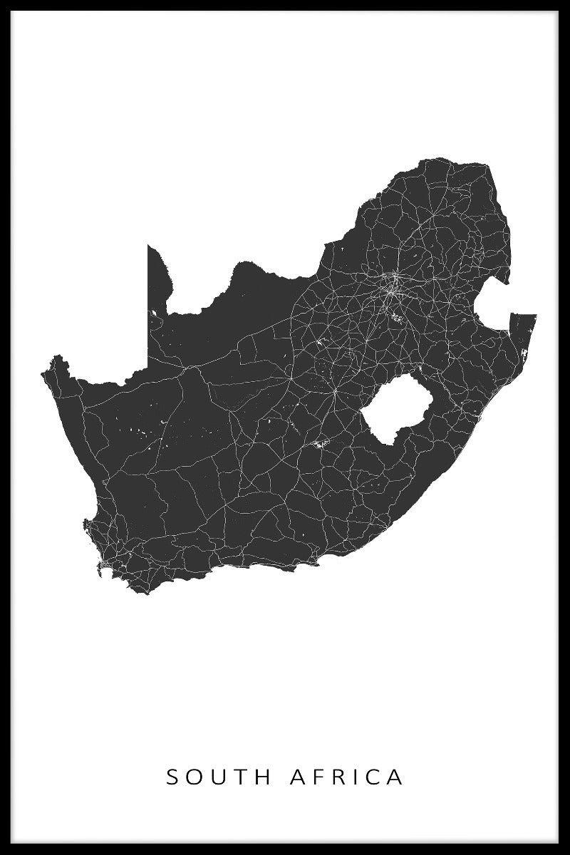  Sydafrika kartplakat