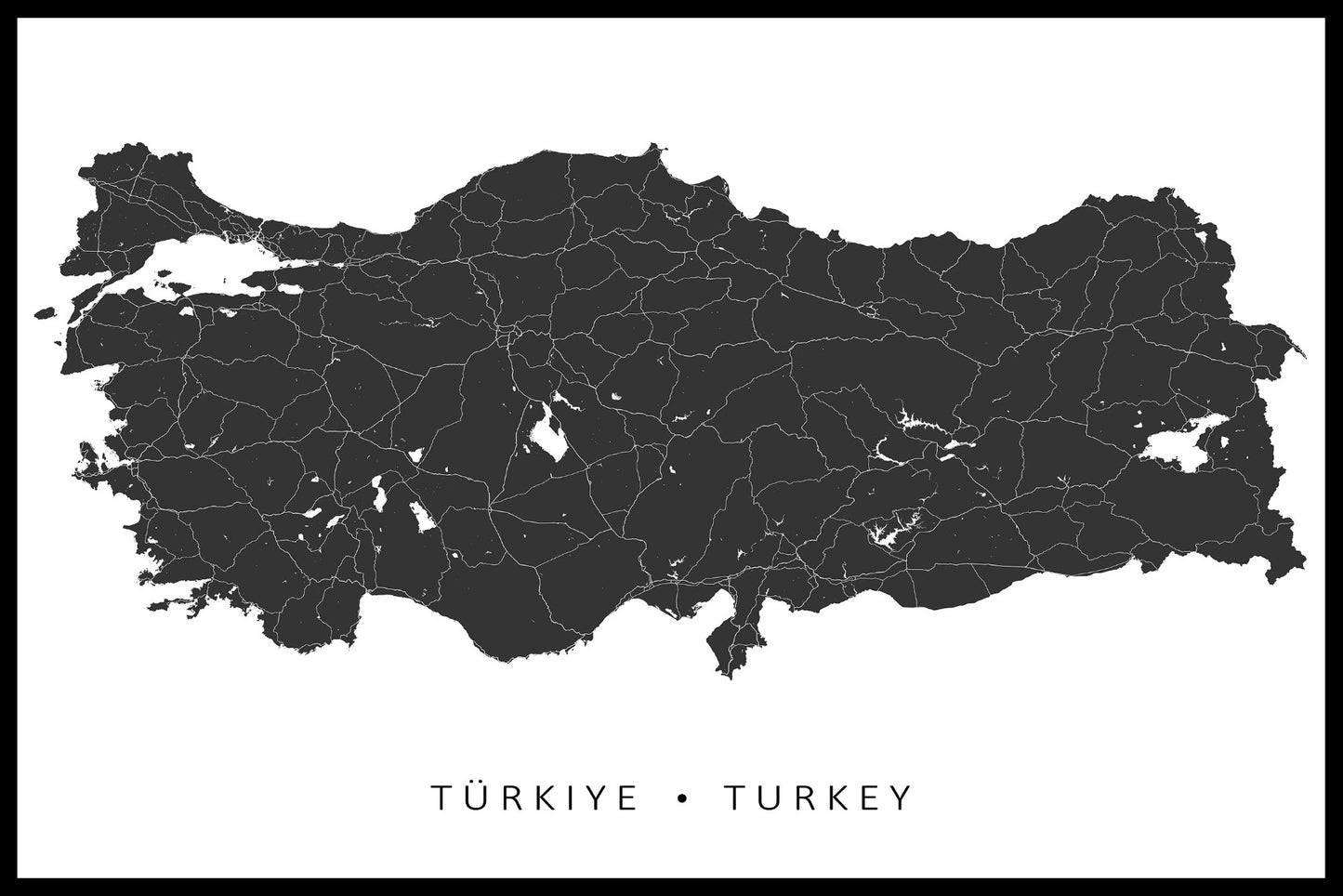  Emner på kort over Tyrkiet