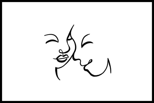  Et par Line Art plakater