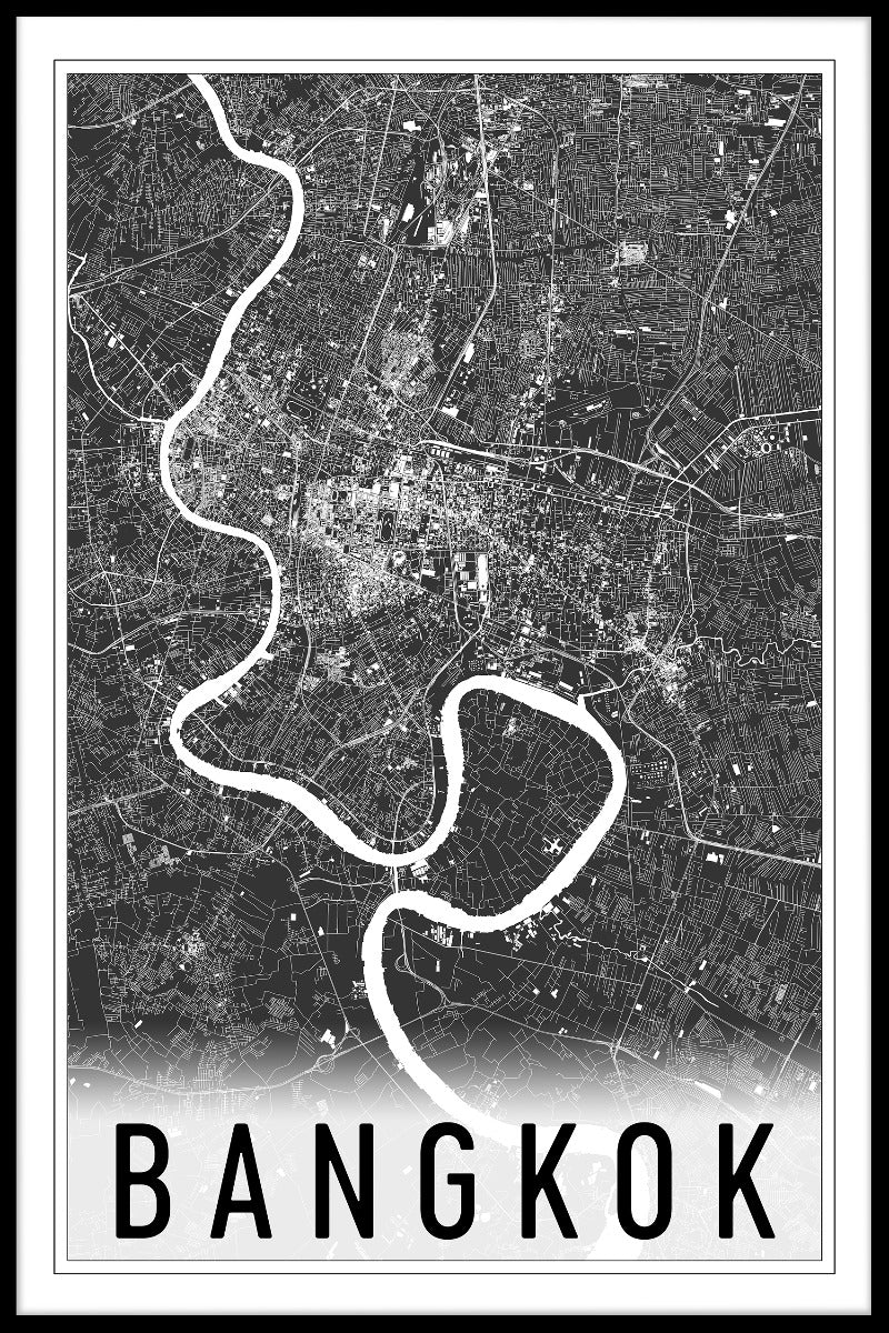  Bangkok Map N02 plakat