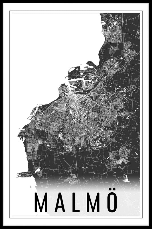  Malmø Kort N02 Plakat