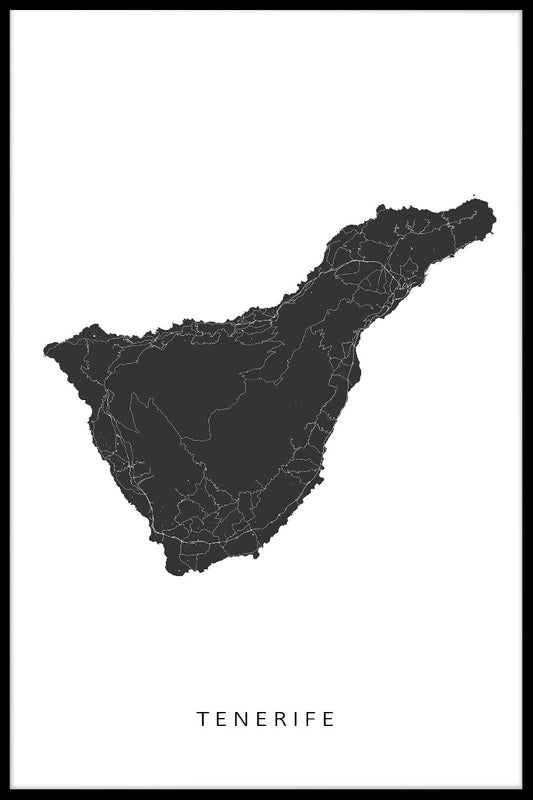  Tenerife kort plakat