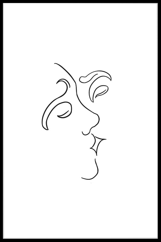  Face Line Art plakat