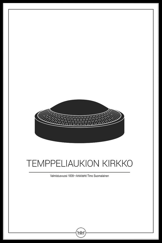  Temppeliaukio kyrka Helsingfors plakat