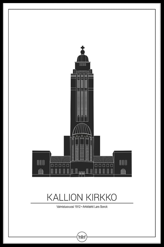  Kallio kyrka Helsingfors plakat