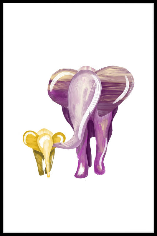  Grafisk plakat til elefanter