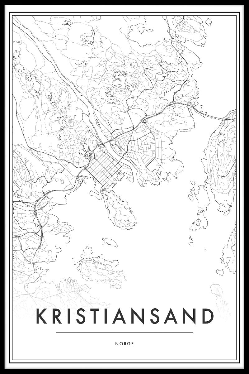  Kristiansand Kort plakater