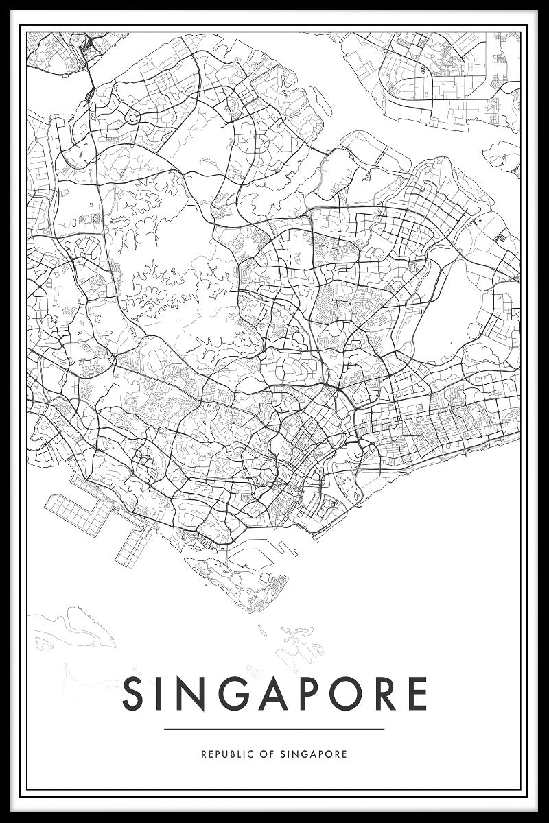  Singapore kartplakat