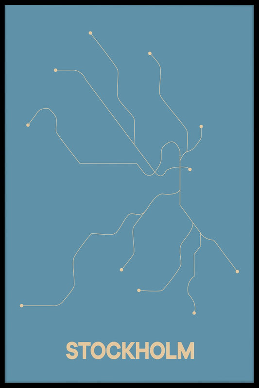  Stockholm Metro Kartplakat