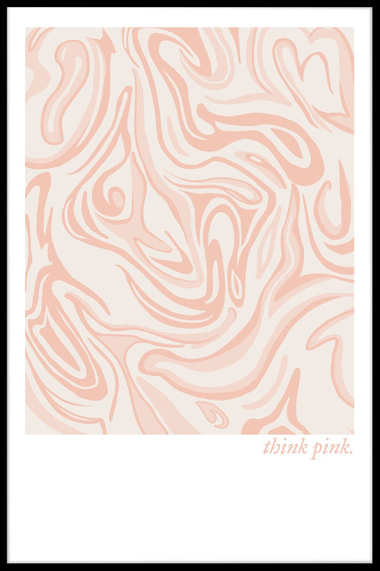  Tænk pink abstrakt plakat