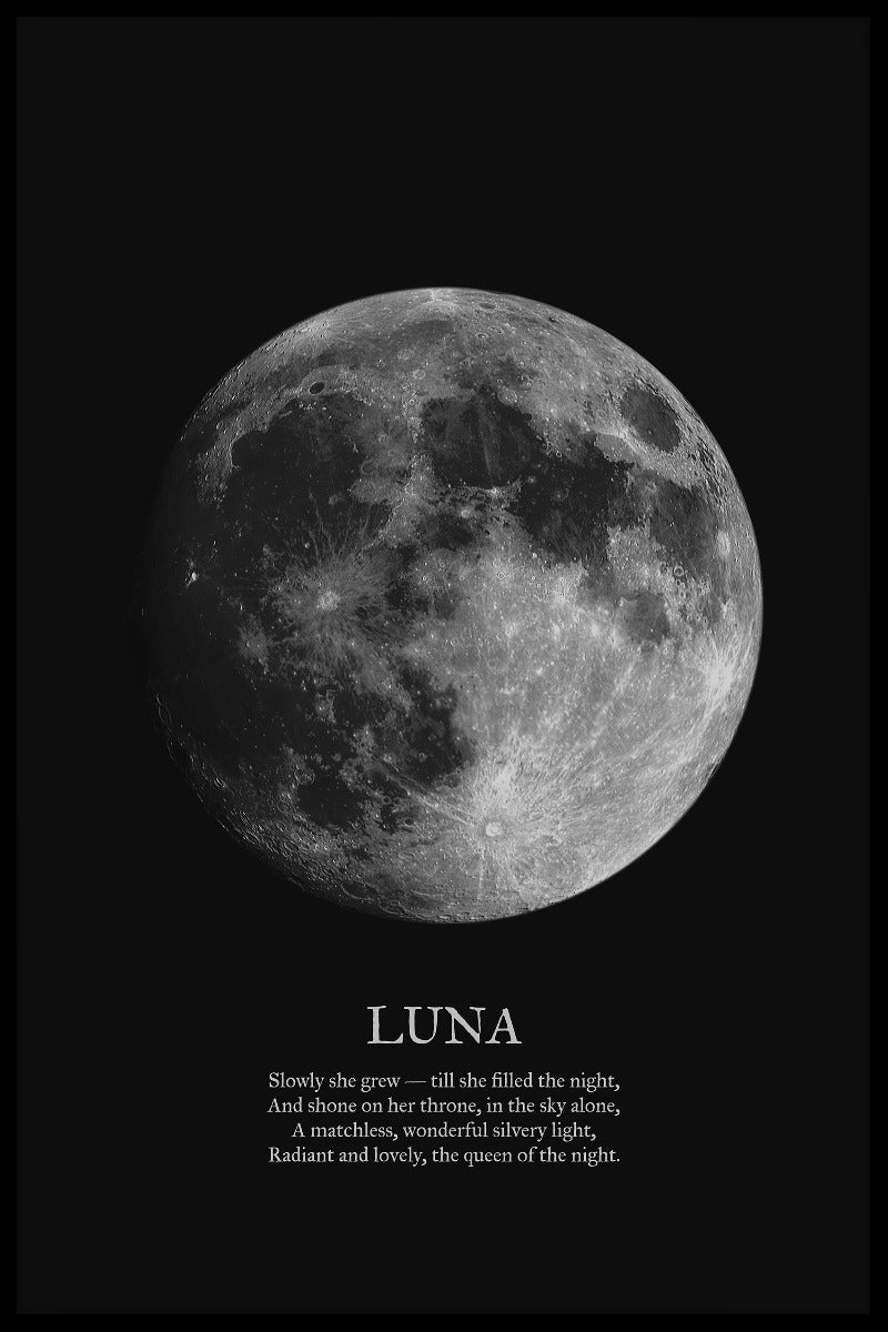  Luna sort plakat