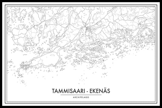  Tammisaari skærgård kort plakat