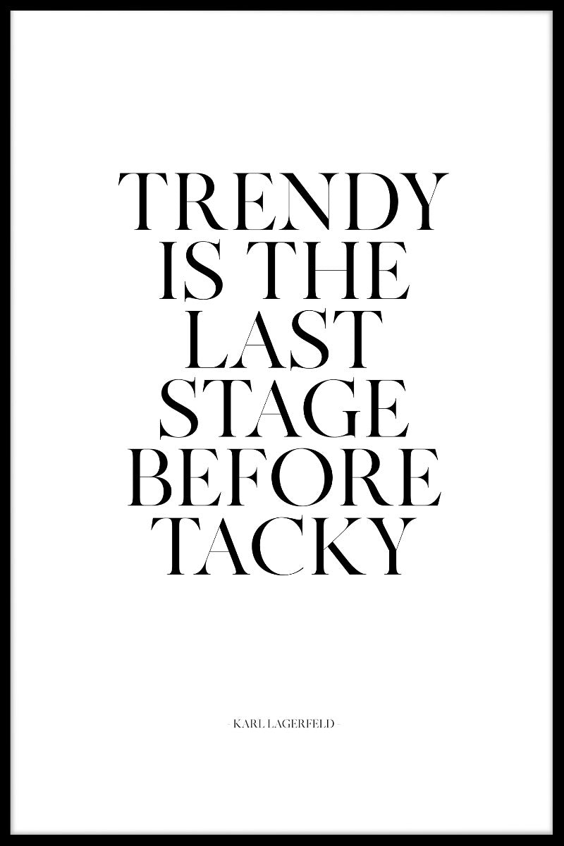  Trendy er den sidste scene plakat