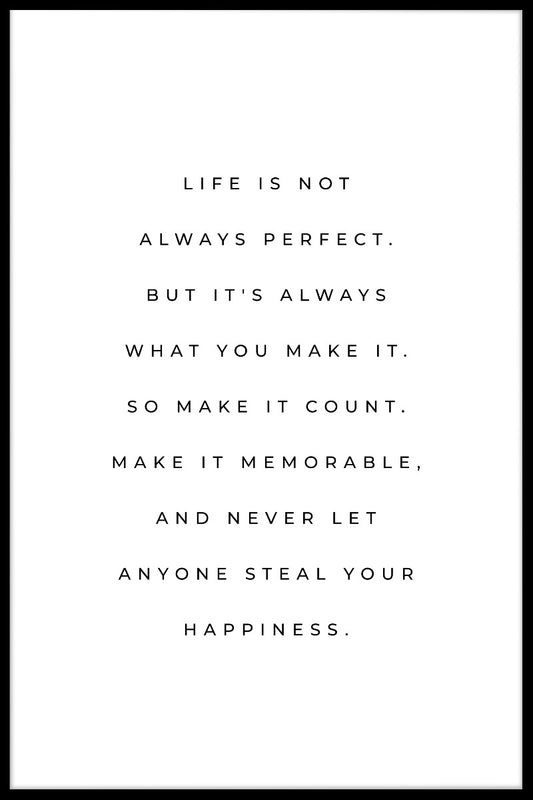 Livet er ikke perfekt plakat