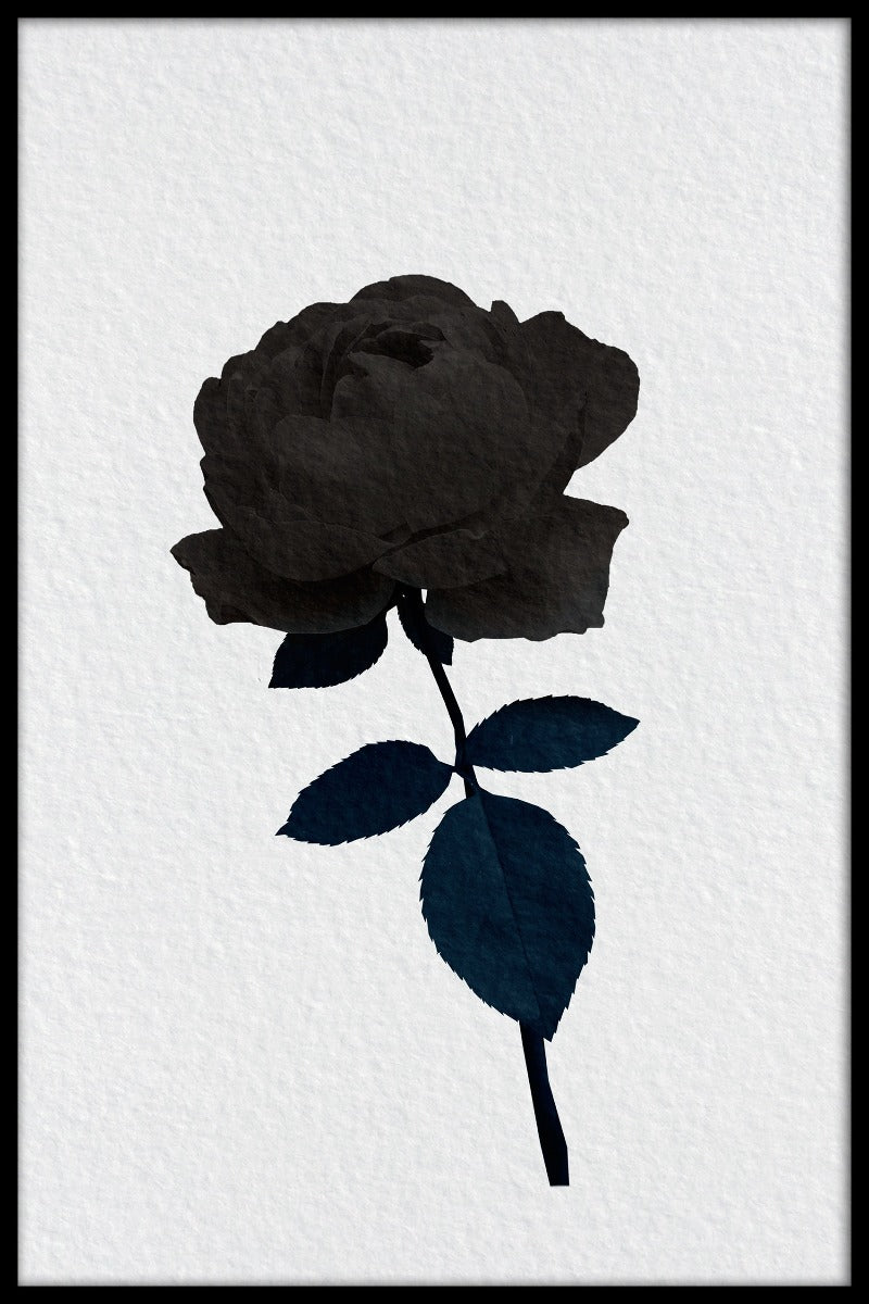  Mørk rose Illustrationsplakat