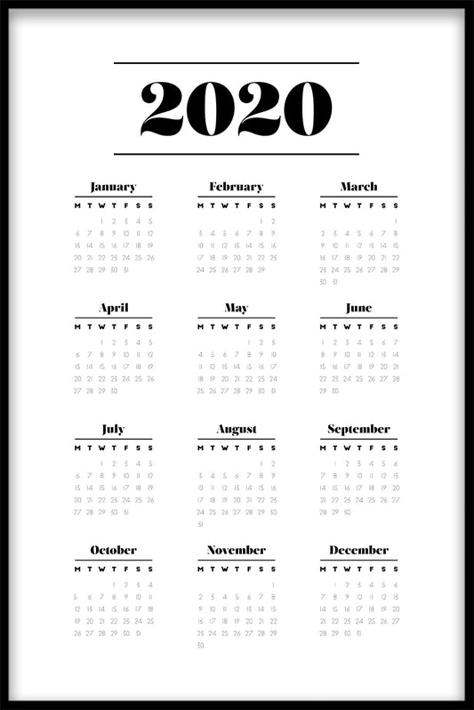  Kalender N03 poster