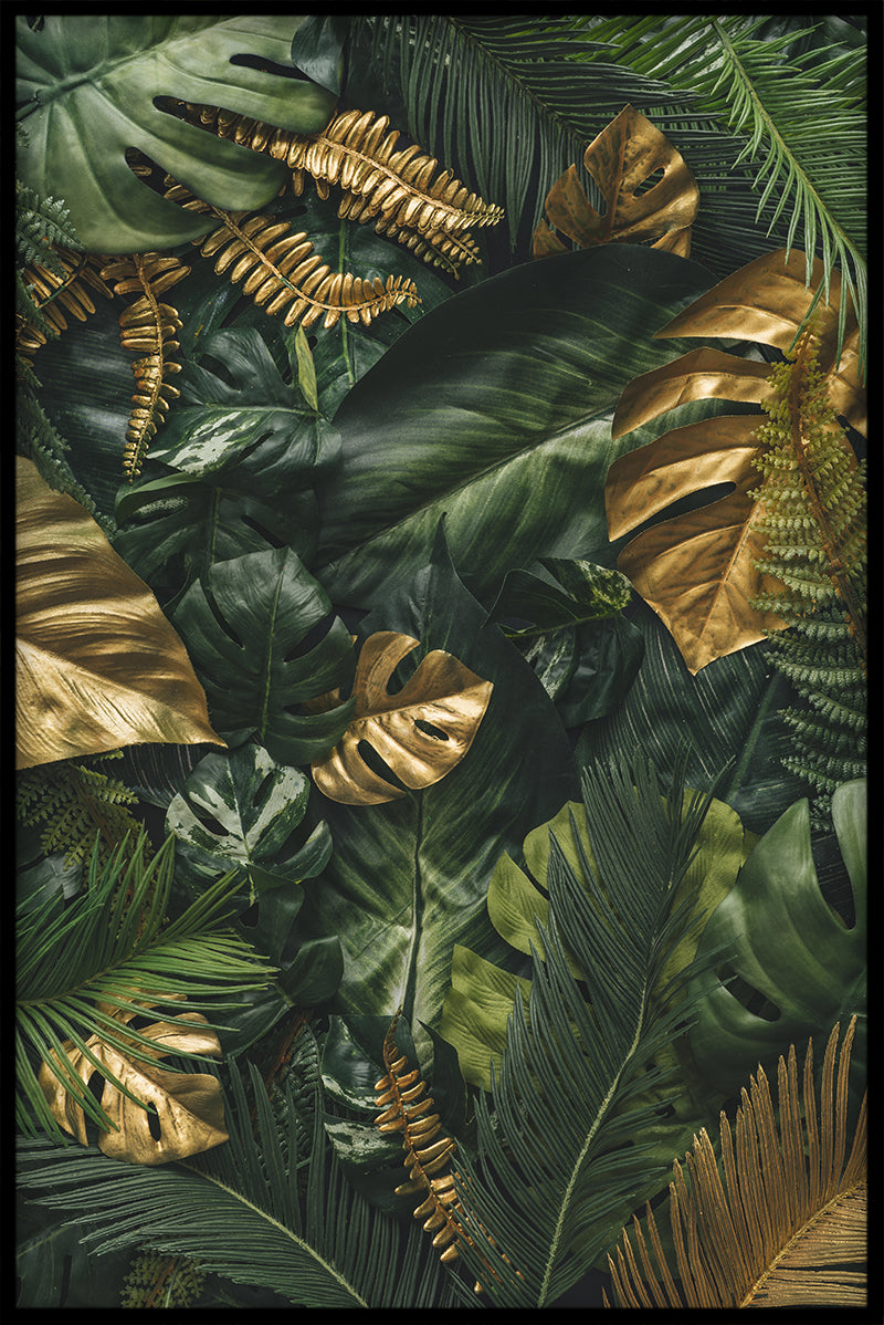  Gylden grøn tropisk plakat