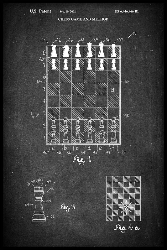 Patentplakat for schackbräde