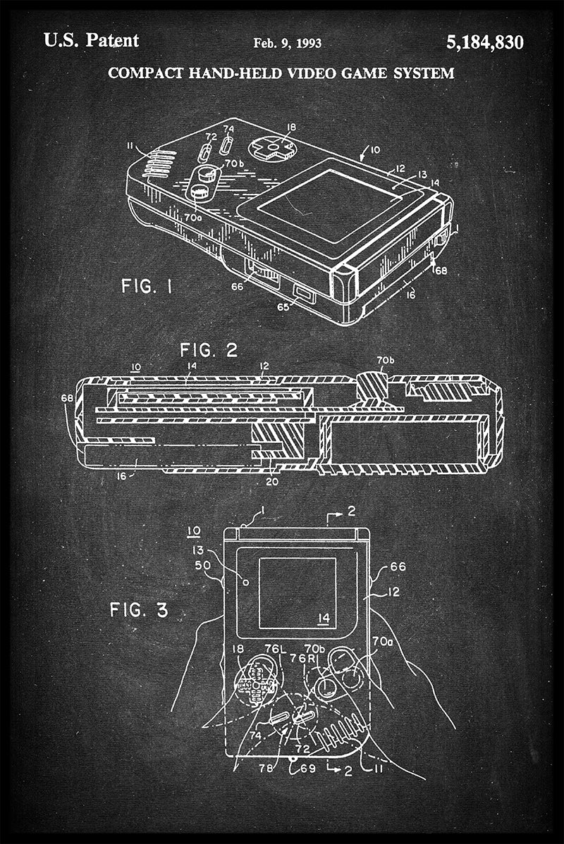  Gameboy Patent plakater