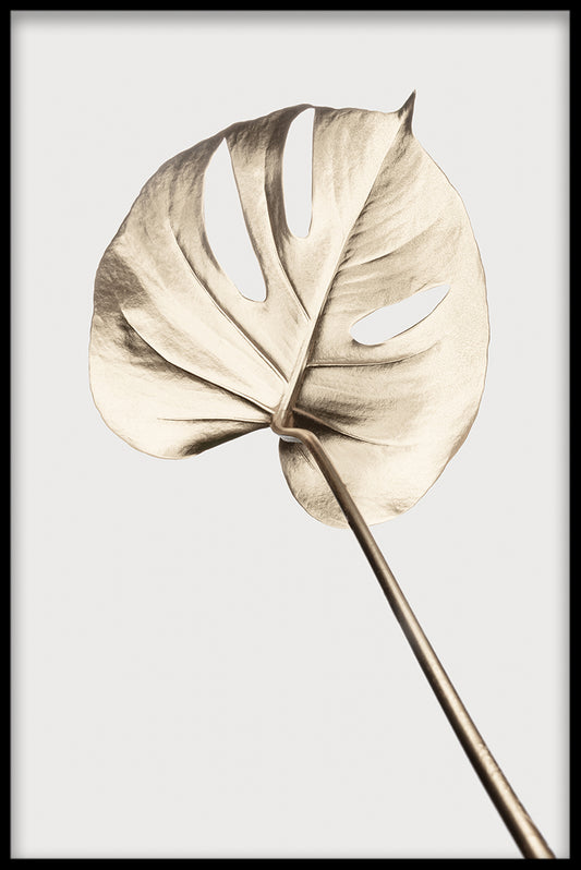  Guld Monstera plakat