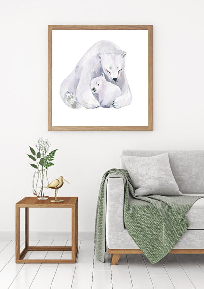  Isbjørn kærlighed akvarel plakater