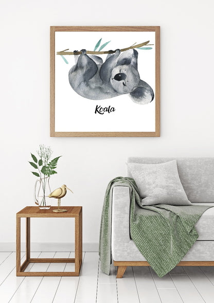  Sovende koala akvarel plakat