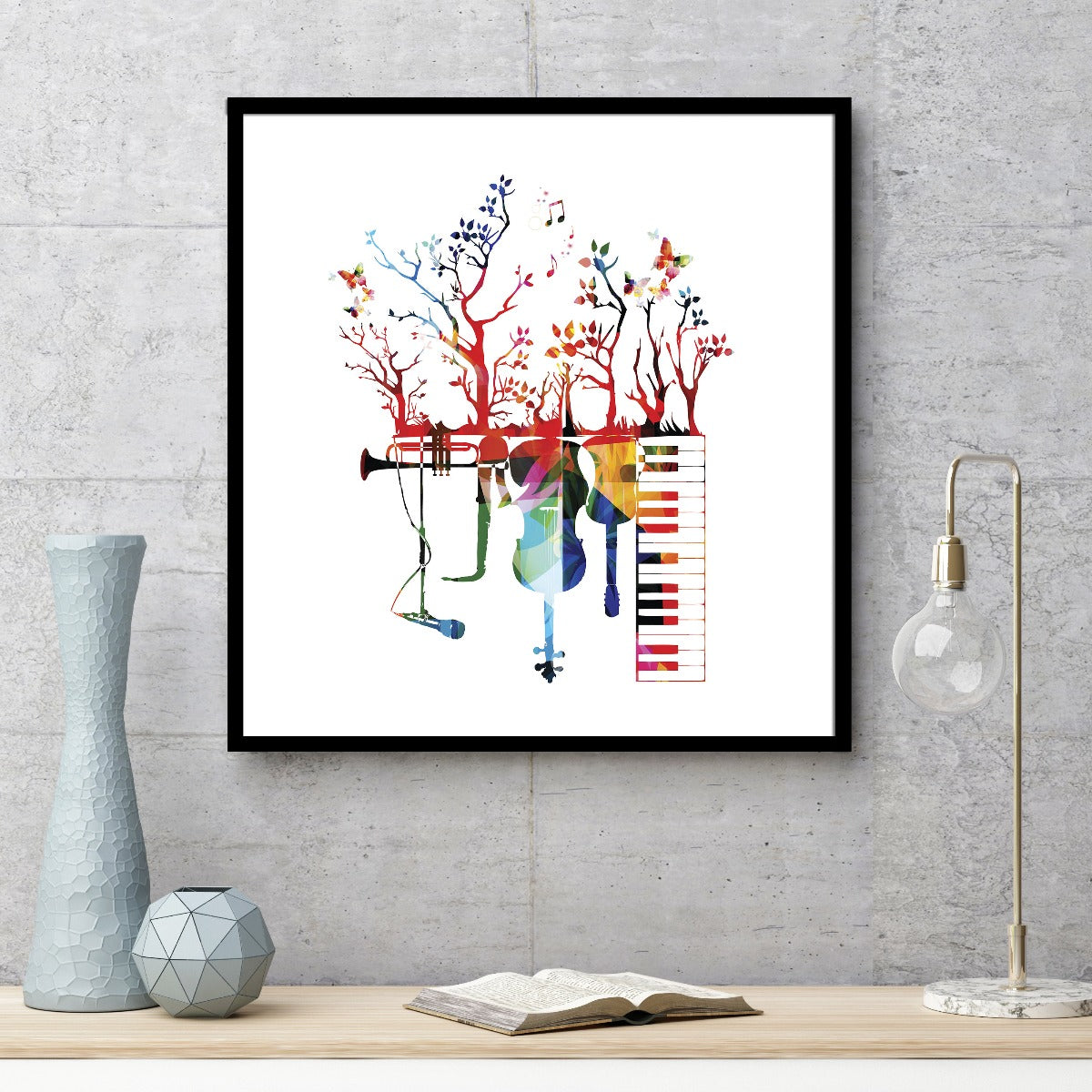  Musikinstrument illustration plakat