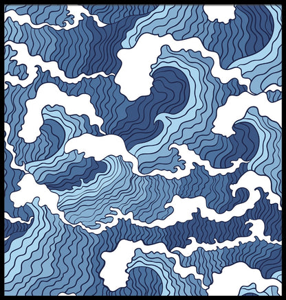  Abstrakt bølge illustration plakat