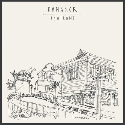  Bangkok Thailand Illustration N02 varer